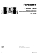 Panasonic SCPM25 - CD STEREO SYSTEM Operating Instructions Manual