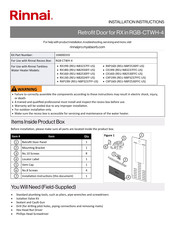 Rinnai 104000335 Installation Instructions Manual