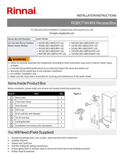 Rinnai RGBCTWHRX Installation Instructions Manual