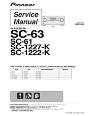 Pioneer Elite SC-63 Service Manual