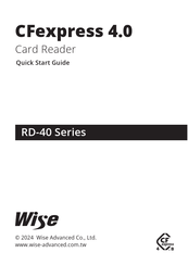 Wise CFexpress 4.0 Quick Start Manual