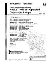 Graco Husky 1040 DR5 Instructions-Parts List Manual