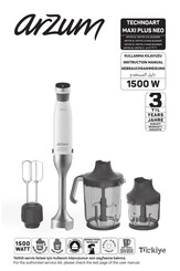 Arzum TECHNOART MAXI PLUS NEO AR1115-B Instruction Manual