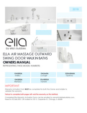 Ella's Bubbles TUB4TWO Owner's Manual