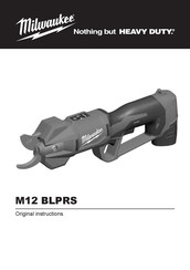 Milwaukee M12 BLPRS Instructions Manual