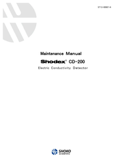SHOKO SCIENTIFIC Shodex CD-200 Maintenance Manual