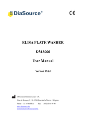 DIAsource ImmunoAssays ELISA DIA3000 User Manual