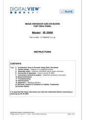 digitalview IE-2000 Instructions Manual