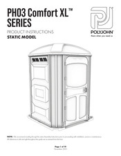 PolyJohn COMFORT XL PH03-1000 Product Instructions