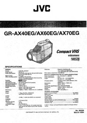 JVC GR-AX70EG Manual