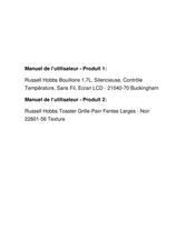 Russell Hobbs 21040-70 Instructions Manual