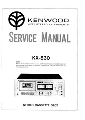Kenwood KX-830 Service Manual