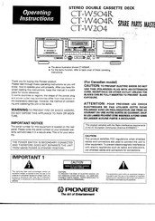 Pioneer CT-W504R Operating Instructions Manual