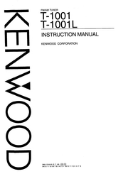 Kenwood T-1001 Instruction Manual