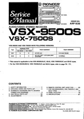Pioneer VSX-9500S VSX-7500S Service Manual