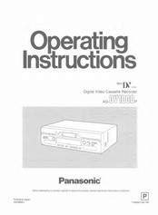 Panasonic AG-DV1000P Operating Instructions Manual