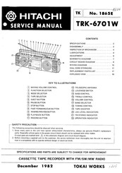 Hitachi TRK-6701W Service Manual