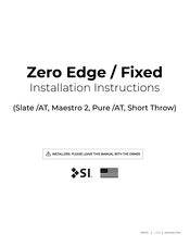 Screen Innovations Zero Fixed Series Installation Instructions Manual