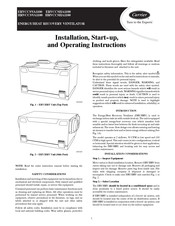 Carrier ERVCCSVA1100 Installation, Start-Up, And Operating Instructions Manual