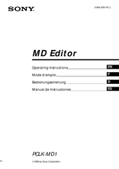 Sony PCLK-MD1 Operating Instructions Manual