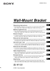 Sony SU-W100 Operating Instructions Manual