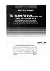 JVC TD-W309 E Instructions Manual