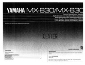 Yamaha MX-630 Owner's Manual