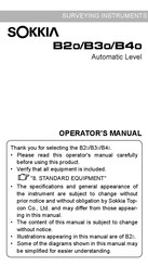 Sokkia B40 Operator's Manual