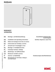 KWC RODAN RODX627 Installation And Operating Instructions Manual