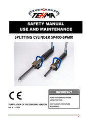 TEHMA SP600 Use And Maintenance
