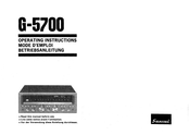 Sansui G-5700 Operating Instructions Manual