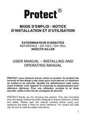 Protect GH-18CL User Manual, Installing And Operating Manual
