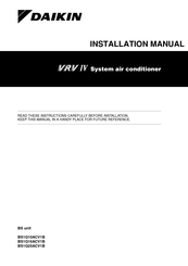 Daikin BS1Q10ACV1B Installation Manual