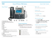 Cisco 7900 Series Quick Start Manual