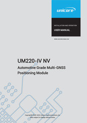 unicore UM220-IV NV Installation And Operation User Manual