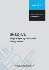 unicore UM220-IV L Installation And Operation User Manual