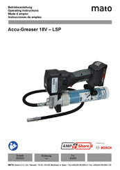 MATO 18V-LSP Operating Instructions Manual