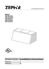 Zephyr MESA DME-M90ASSX Installation Instructions Manual