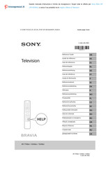 Sony Bravia XR-55A8 J Series Reference Manual