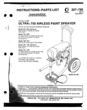 Graco ULTRA 75 Instructions-Parts List Manual