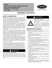 Carrier Performance 25TPB7 Installation Instructions Manual