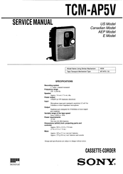 Sony TCM-AP5V Service Manual