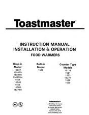 Toastmaster 1503th Manual