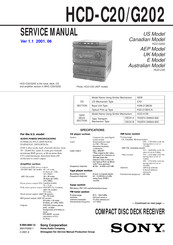 Sony HCD-C20 Service Manual