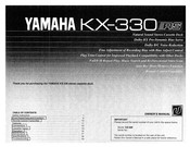 Yamaha KX-330 RS Owner's Manual