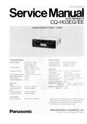 Panasonic CQ-H03EG Service Manual