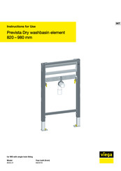 Viega Prevista Dry 8535.31 Instructions For Use Manual