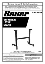 Bauer 2322A-B Owner's Manual & Safety Instructions