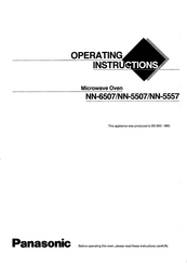 Panasonic NN-5557 Operating Instructions Manual