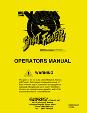 Capcom X-MEN STREET FIGHTER Operator's Manual